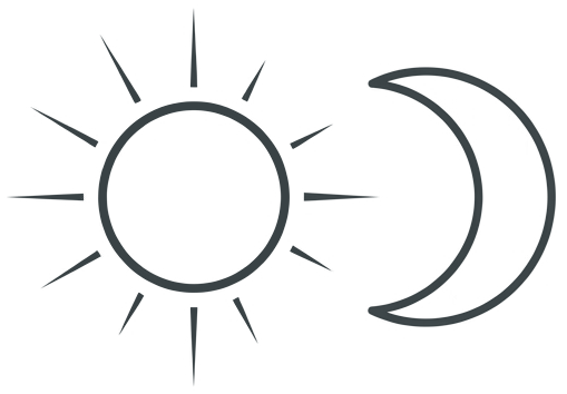 Sun and moon